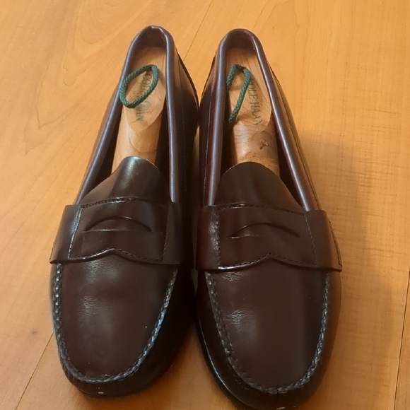 Cole Haan Brown Leather Slip-On Loafers - Picture 3 of 7